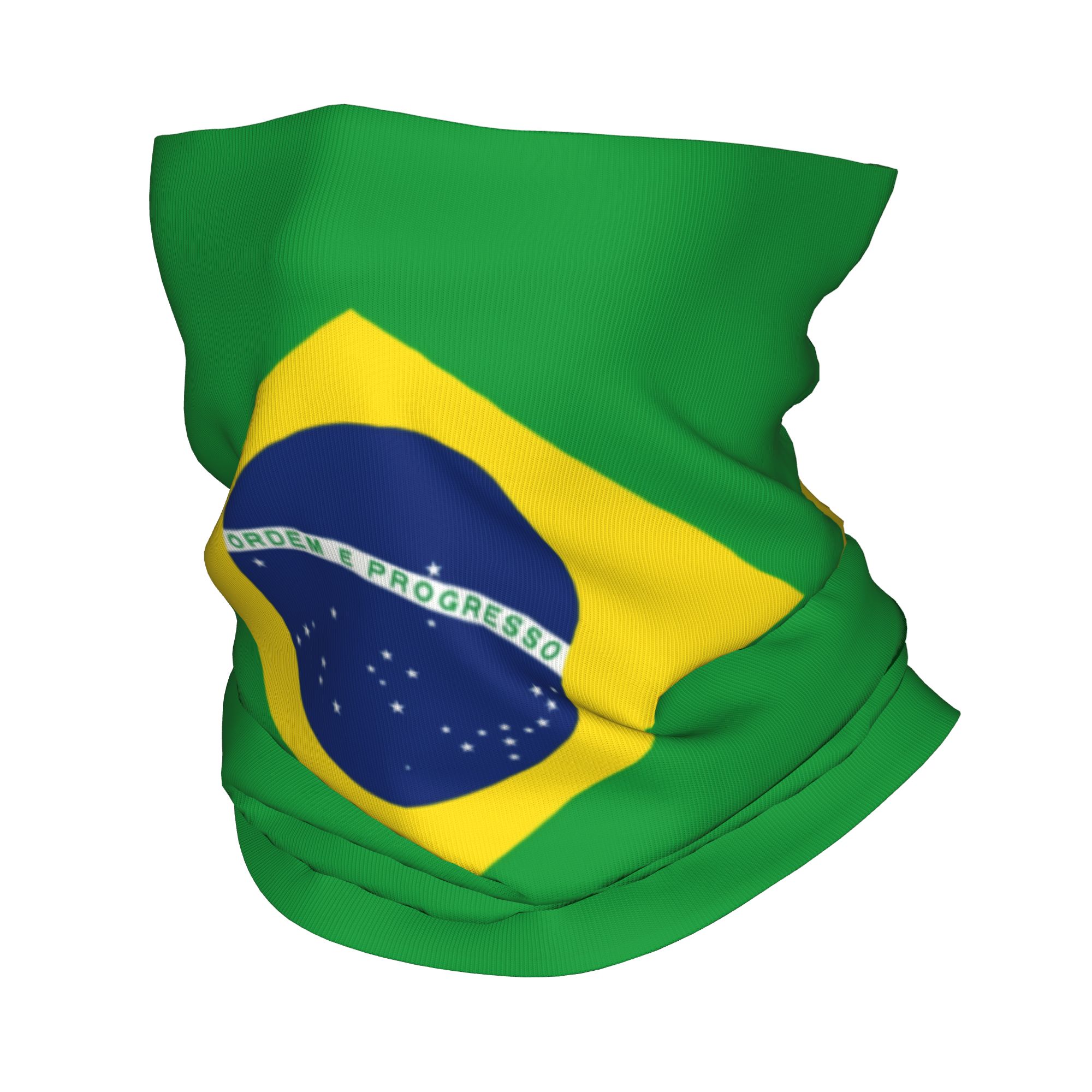 Neck Gaiter Face Cover - Bandana con bandera de Brasil personalizada,