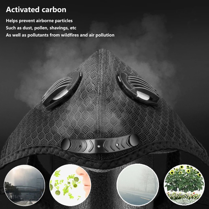 Mascarilla deportiva para cicl - Dust Mask Construction reseña y precio