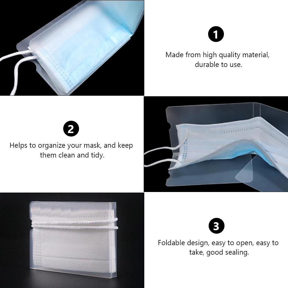 4 unidades de caja de almacena - Face Mask Storage Box reseña y precio
