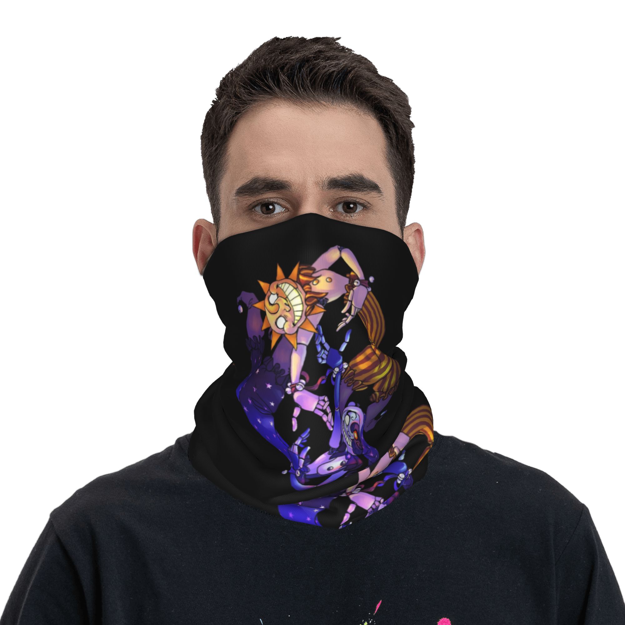 Sol y luna FNAF seguridad tras - Neck Gaiter Face Cover reseña y precio